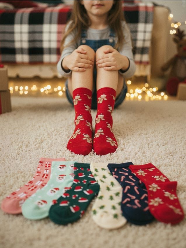 Sinsay - Weihnachtssocken 6er Pack - viacfarebná