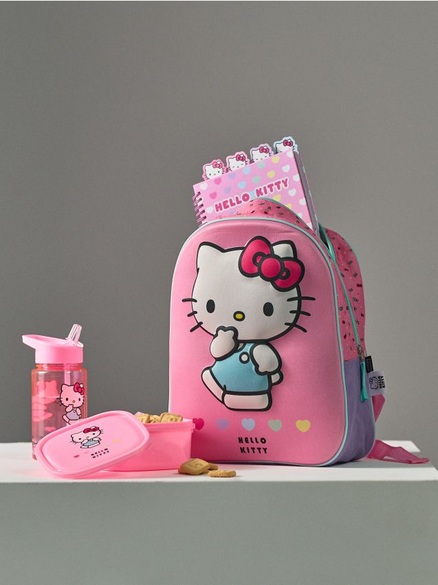 Sinsay - Rucsac cu sticlă de apă și cutie pentru prânz Hello Kitty - multicolor