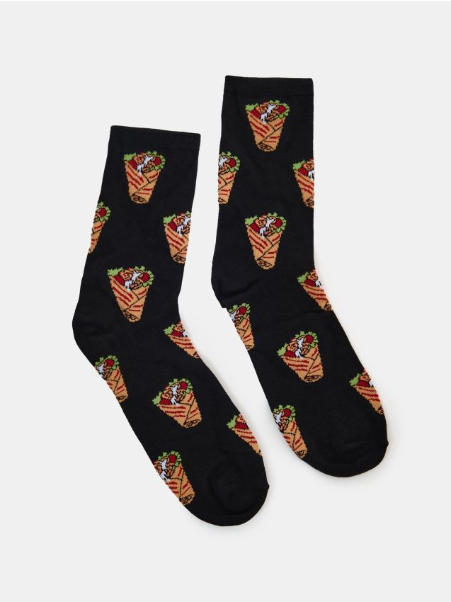 Sinsay - Șosete lungi cu motiv kebab - multicolor