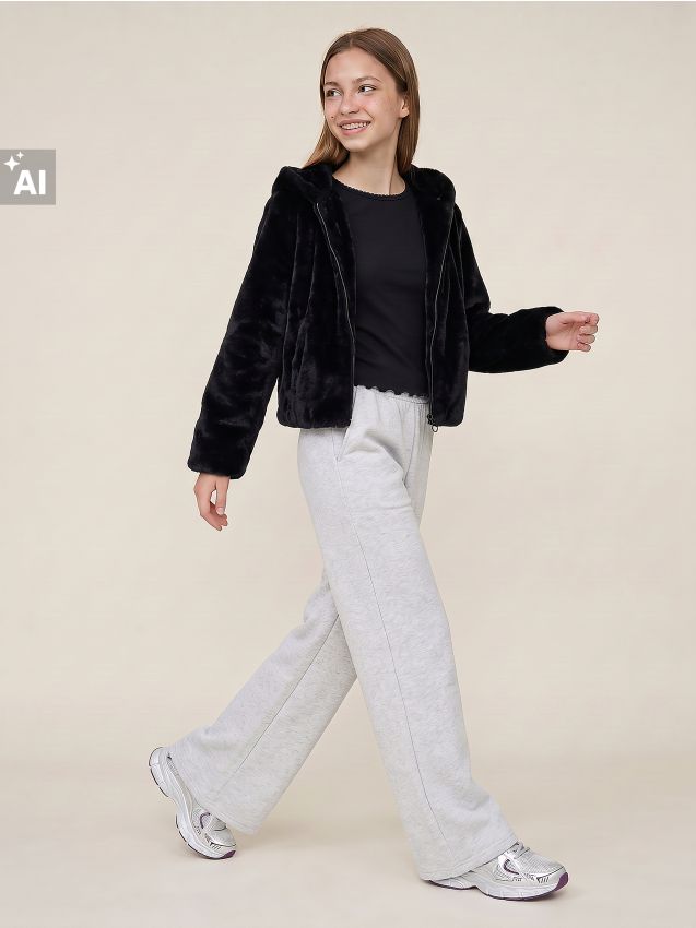 Sinsay - Pantaloni de trening cu crac larg - gri deschis