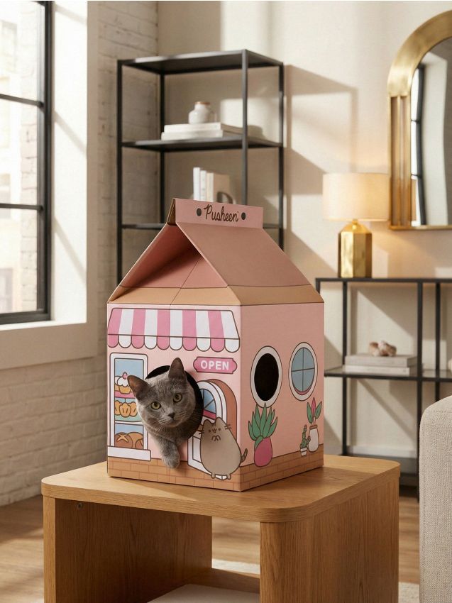 Sinsay - Căsuță din carton pentru pisici cu funcție de zgâriere Pusheen the Cat - multicolor
