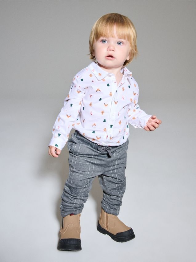 Sinsay - Košela s vianočným motívom - biela