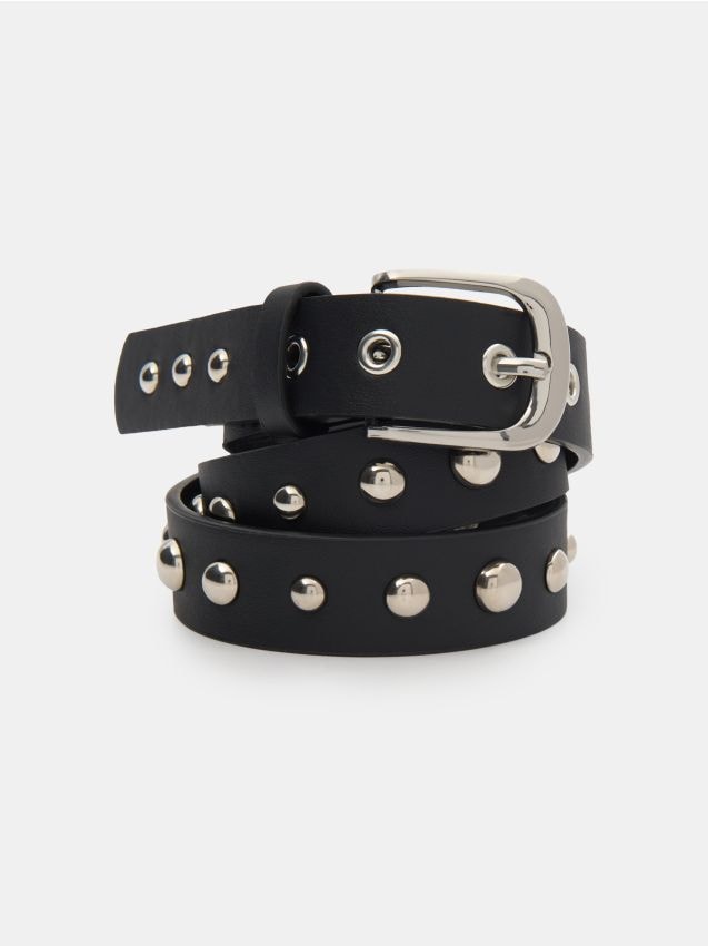 Sinsay - Opasok z umelej kože - čierna