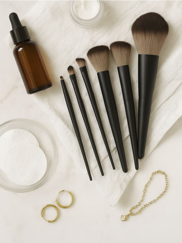 Sinsay - Set de 7 pensule de machiaj - negru