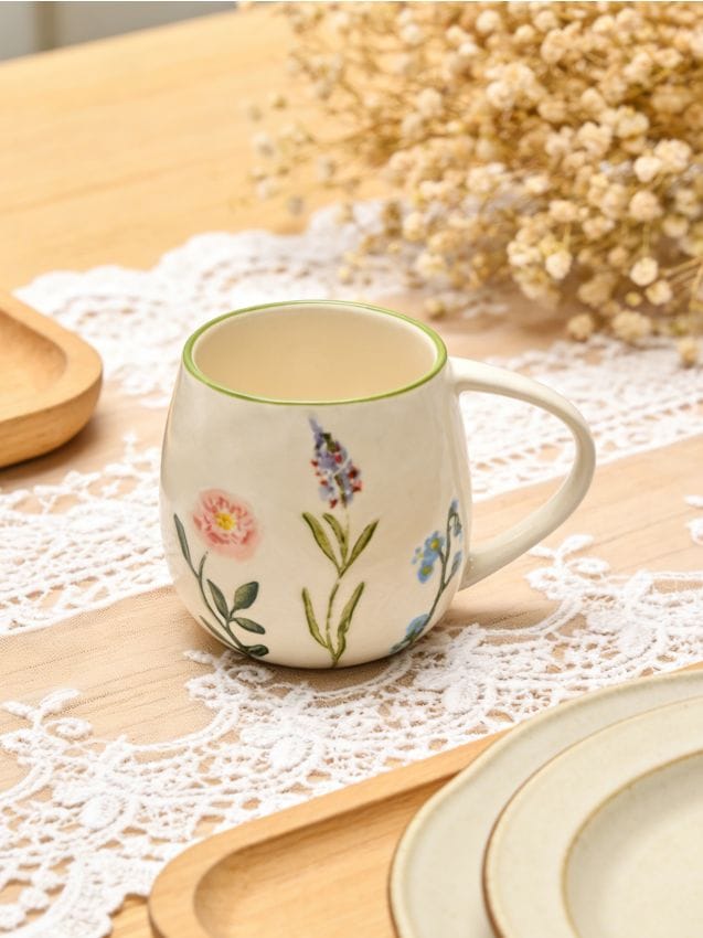 Sinsay - Cană ceramică cu motiv floral - multicolor