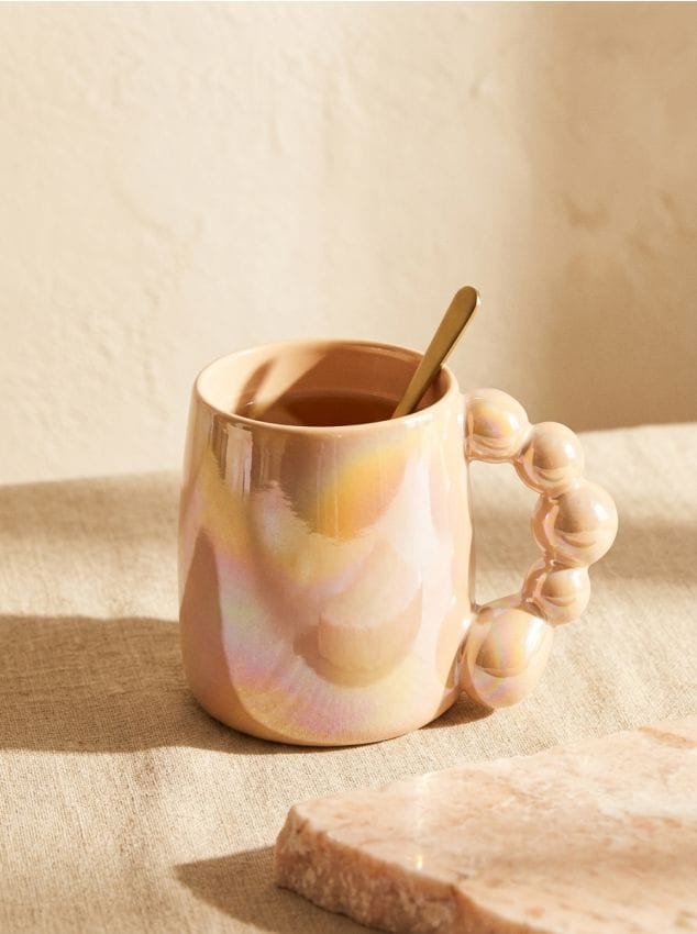 Tazza con effetto olografico - rosa pastello