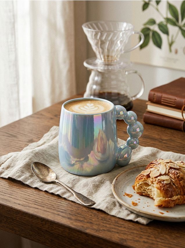 Sinsay - Cană cu efect holografic - albastru-pal