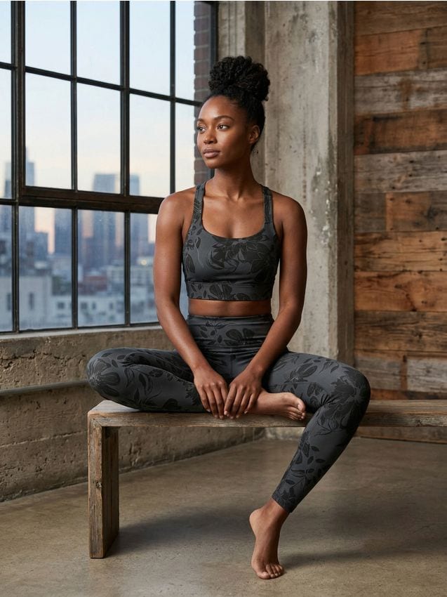 Sinsay - Top sport cu motiv floral - negru