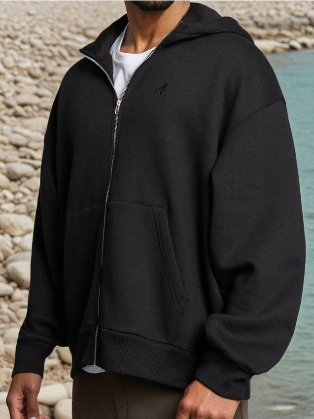 Sinsay - Základná mikina s kapucňou - tmavosivá