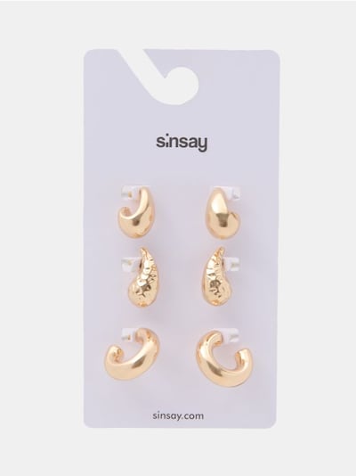 Sada 3 párů náušnic