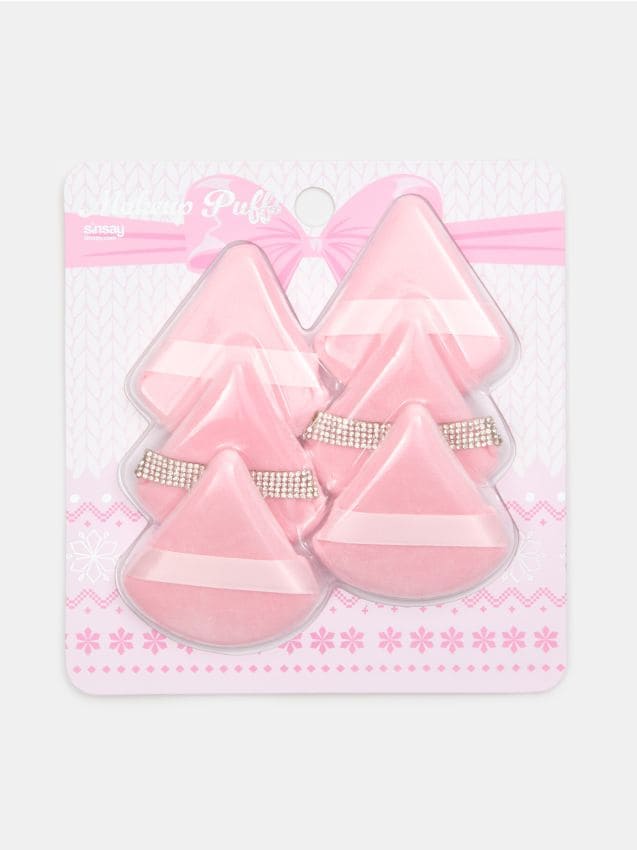 Sinsay - Pufuri pentru machiaj 6 buc. - roz-pastel