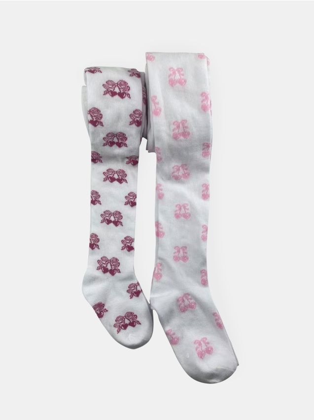 Sinsay - Dresuri din bumbac cu cireșe – pachet de 2 - alb