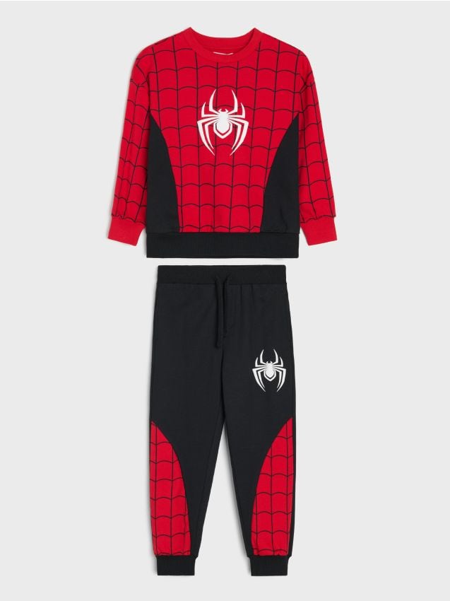 Sinsay - Pamučna trenirka loose kroja Spider-Man: majica i hlače