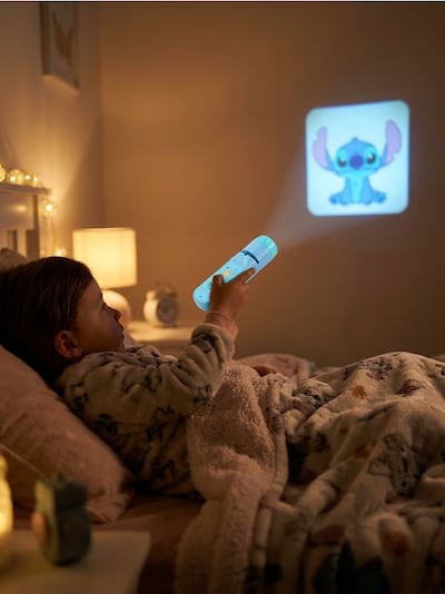 Latarka projektor Stitch z wymiennymi obrazkami
