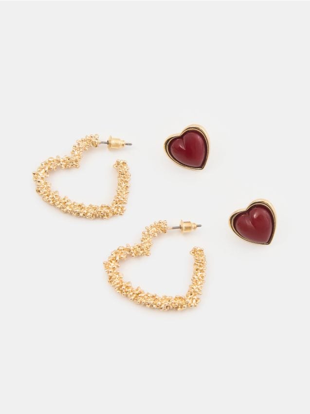 Sinsay - Súprava 2 párov náušníc - zlatá