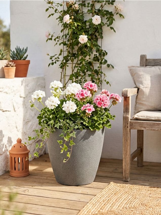 Sinsay - Ghiveci cu suprafață texturată - gri-închis