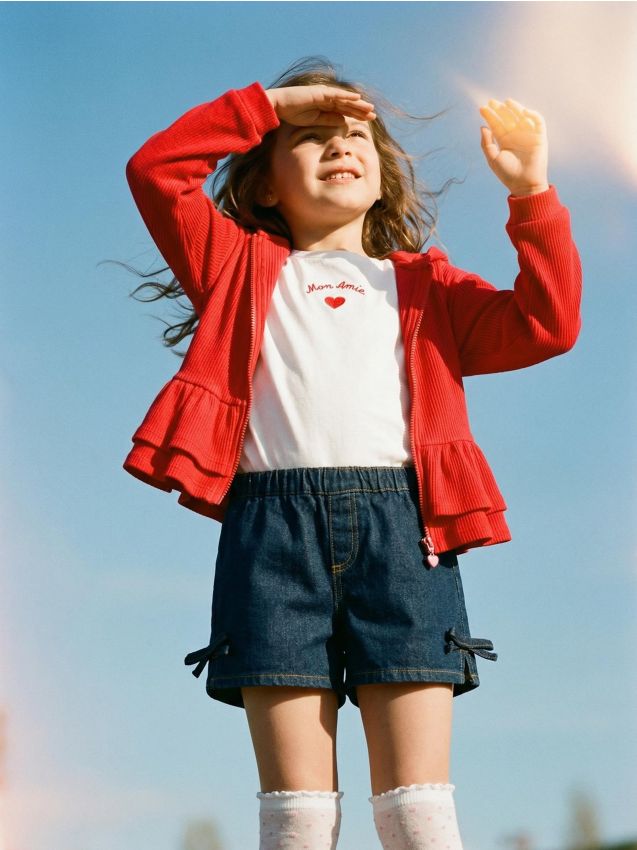 Sinsay - Szorty jeansowe z domieszką wiskozy - granatowy