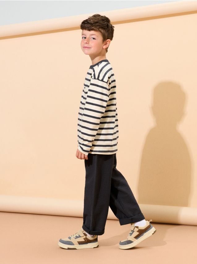 Sinsay - Spodnie straight leg - szary