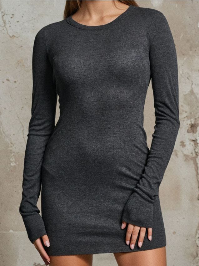 Sinsay - Rochie mini - gri-închis