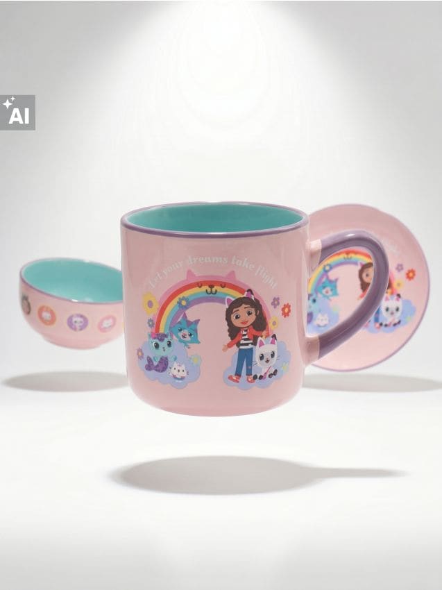 Sinsay - Cană ceramică cu toartă Gabby’s Dollhouse - multicolor