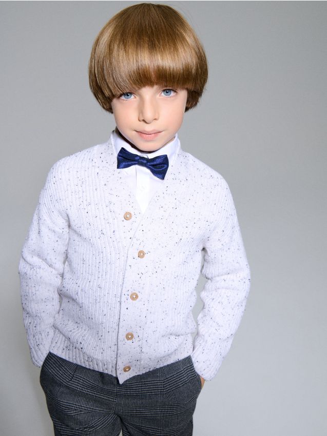 Sinsay - Bavlnený prepínací sveter - krémová