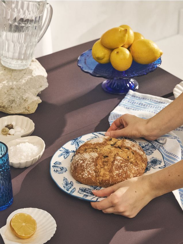 Sinsay - Farfurii ceramice cu model floral, set de 2 - multicolor