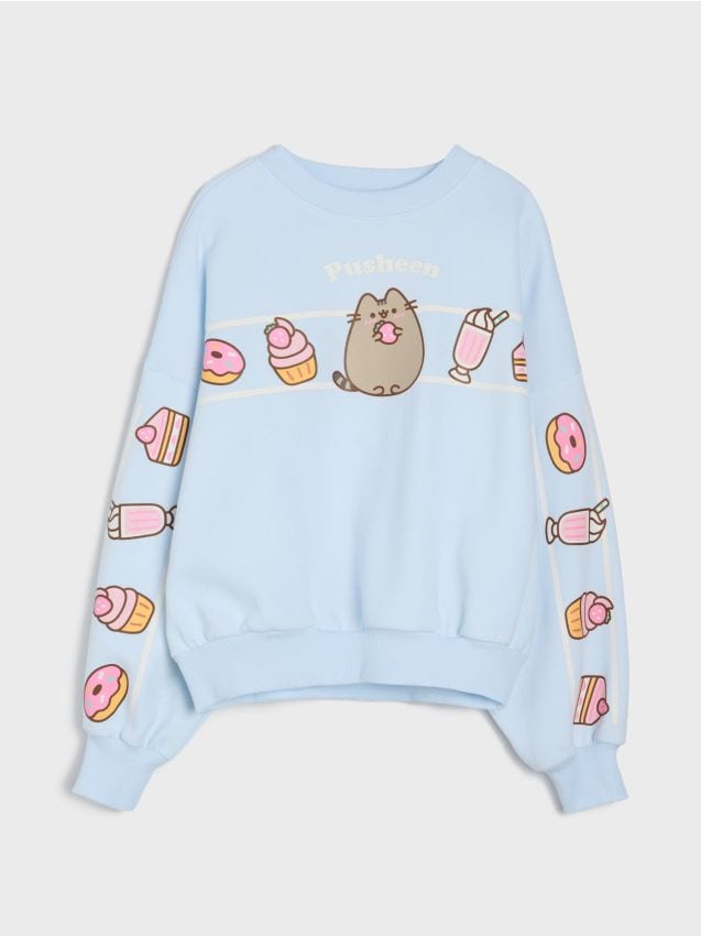 Sinsay - Суитшърт С Обло Деколте И Щампа Pusheen The Cat