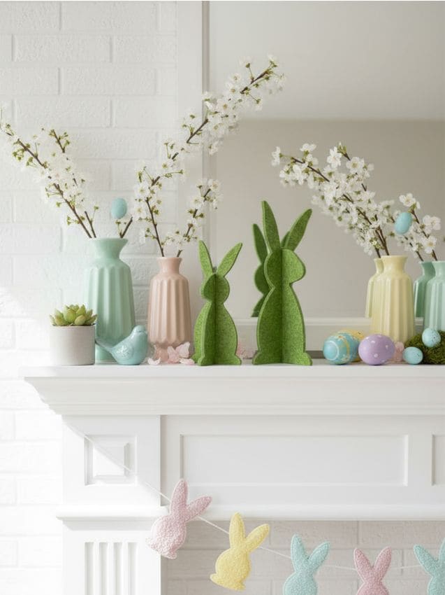 Sinsay - Set de iepurași de Paște pentru așezat 2 pack - verde