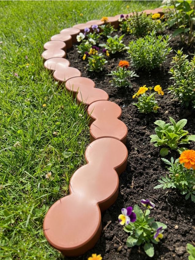 Sinsay - Palisadă modulară pentru grădină, set 5 bucăți - brun-auriu