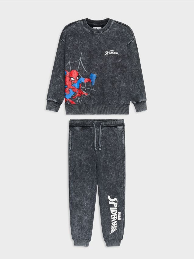 Sinsay - Komplet s pamukom: crewneck dukserica i jogger hlače s printom Spider-Man