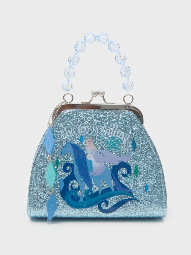 Sinsay - Malá kabelka s korálkami Frozen - svetlomodrá