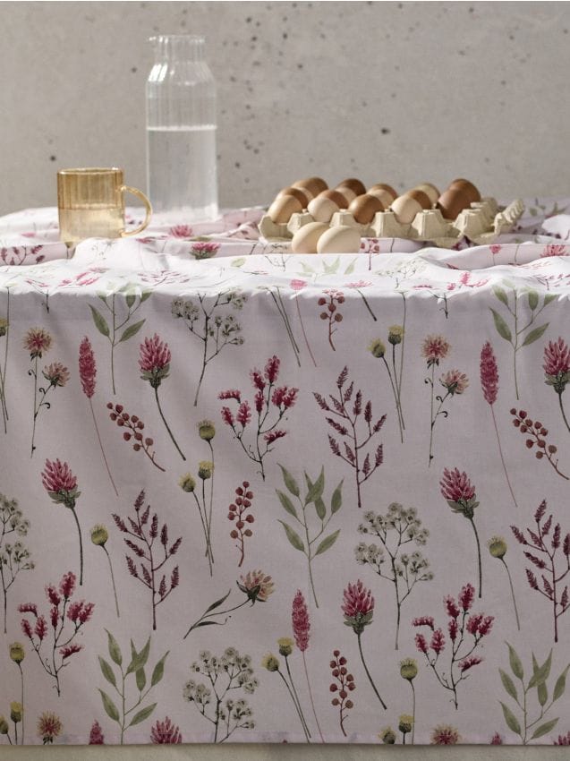 Sinsay - Față de masă cu model floral - crem