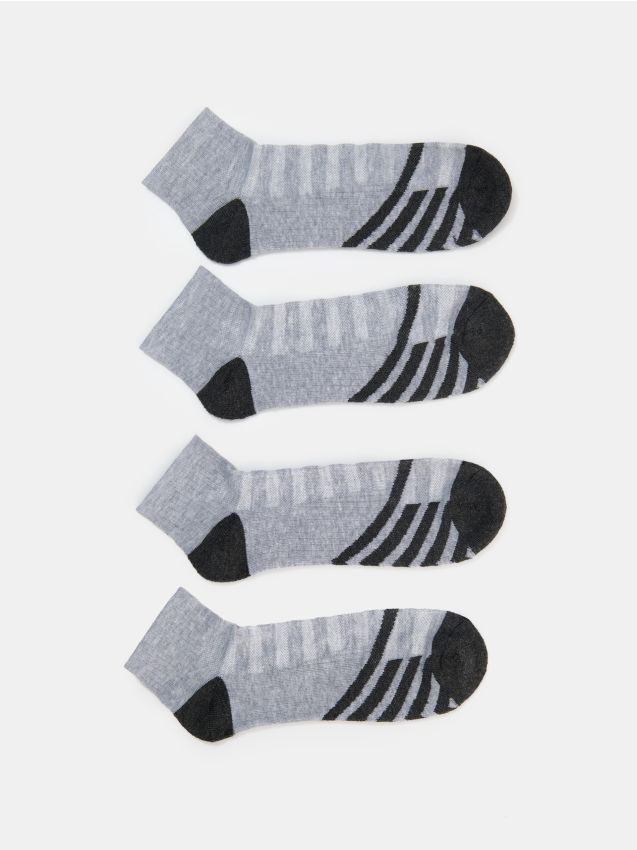 Sinsay - Șosete cu dungi și textură reiată 4 pack - multicolor