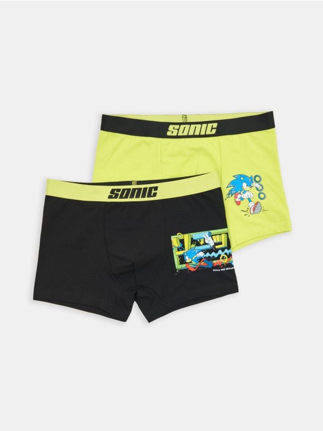 Sinsay - Set de 2 perechi de boxeri din material majoritar bumbac Sonic the Hedgehog - multicolor