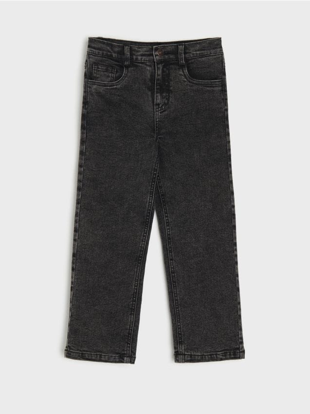 Sinsay - Blugi straight comfort - negru