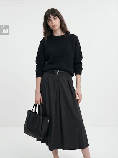Oversize pulover z volno