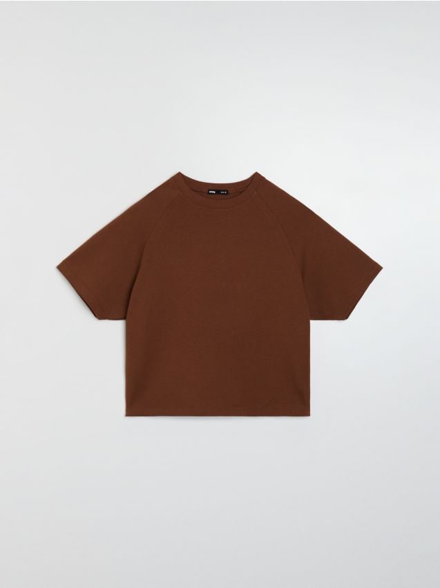 Sinsay - Tricou cu mânecă scurtă - brun-auriu