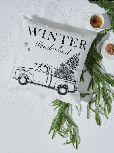 Pamučna jastučnica sa zimskim printom