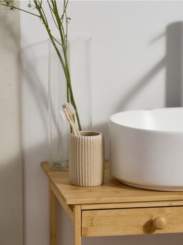 Sinsay - Pahar pentru periuțe de dinți - bej