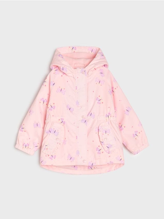 Sinsay - Kurtka wiatrówka z kapturem - różowy