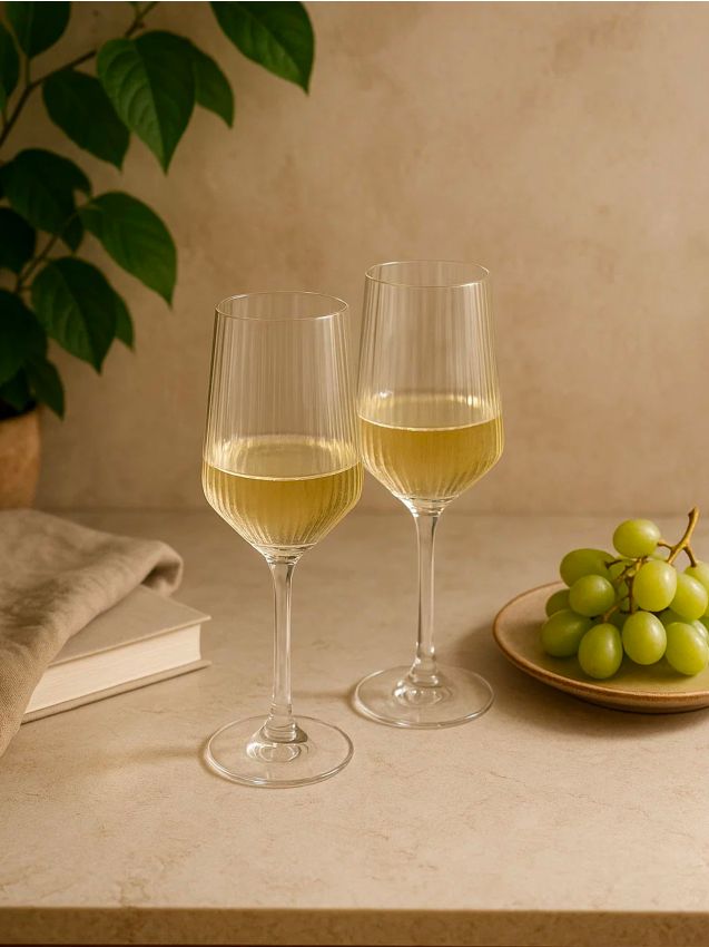 Sinsay - Pahare striate 2 bucăți - clear