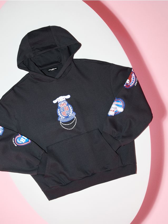 Sinsay - Hanorac cu imprimeu Cinnamoroll - gri-închis