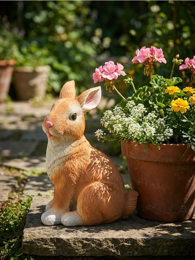 Sinsay - Decorațiune de grădină în formă de iepure - roz-piersică