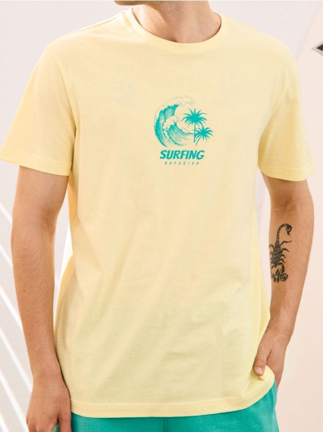 Sinsay - Tricou - galben-deschis