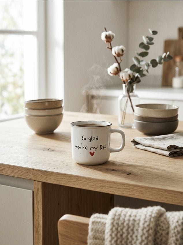 Sinsay - Cană ceramică cu inscripție pentru Ziua Tatălui - multicolor