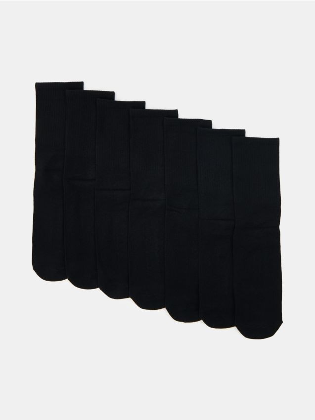 Sinsay - Skarpetki z dniami tygodnia 7 pack - czarny
