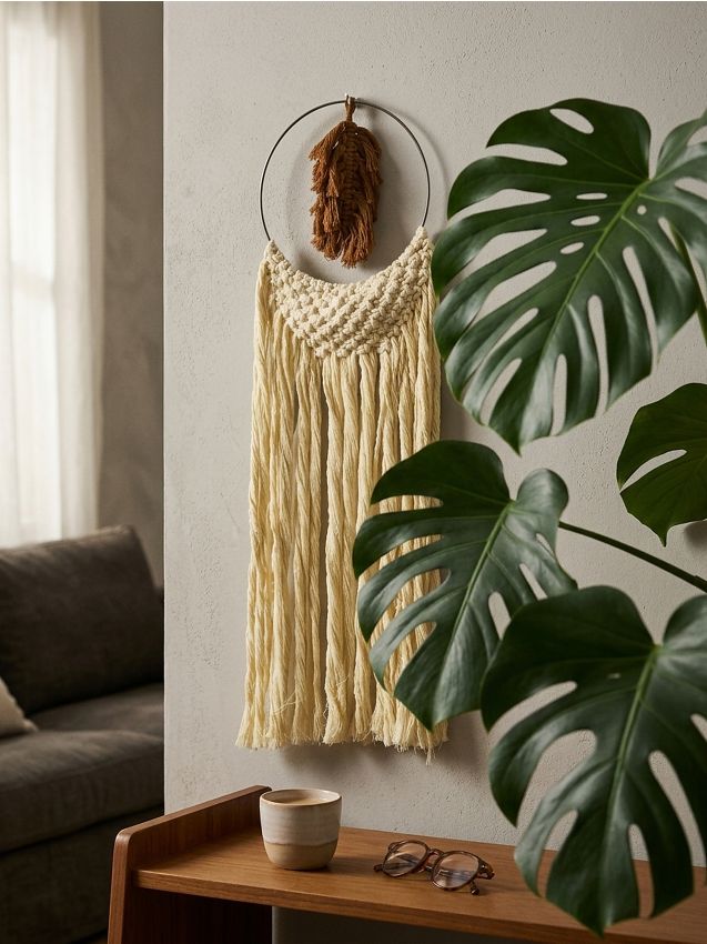 Sinsay - Set DIY pentru macrameu - crem