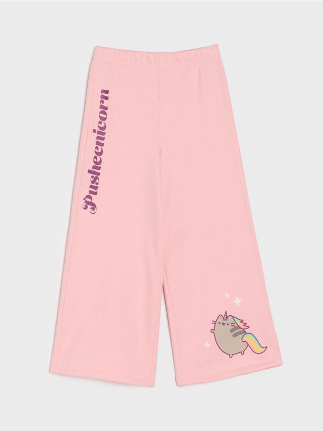 Sinsay - Bavlnené nohavice Pusheen the Cat - pastelová ružová
