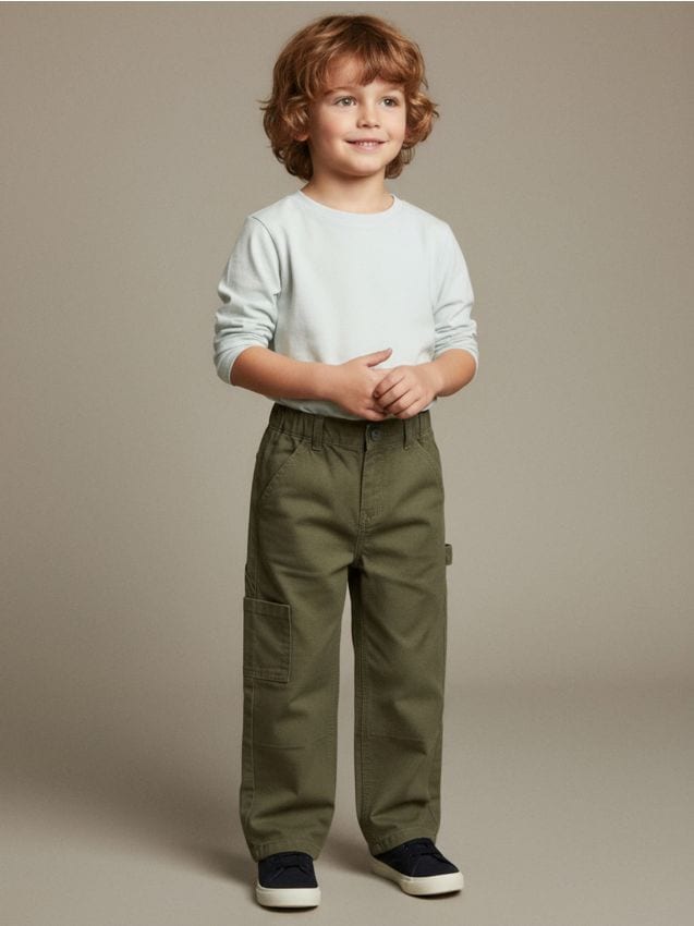 Sinsay - Džínsy voľného strihu - tmavozelená