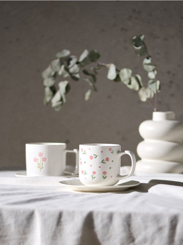 Sinsay - Cană cu imprimeu floral - roz